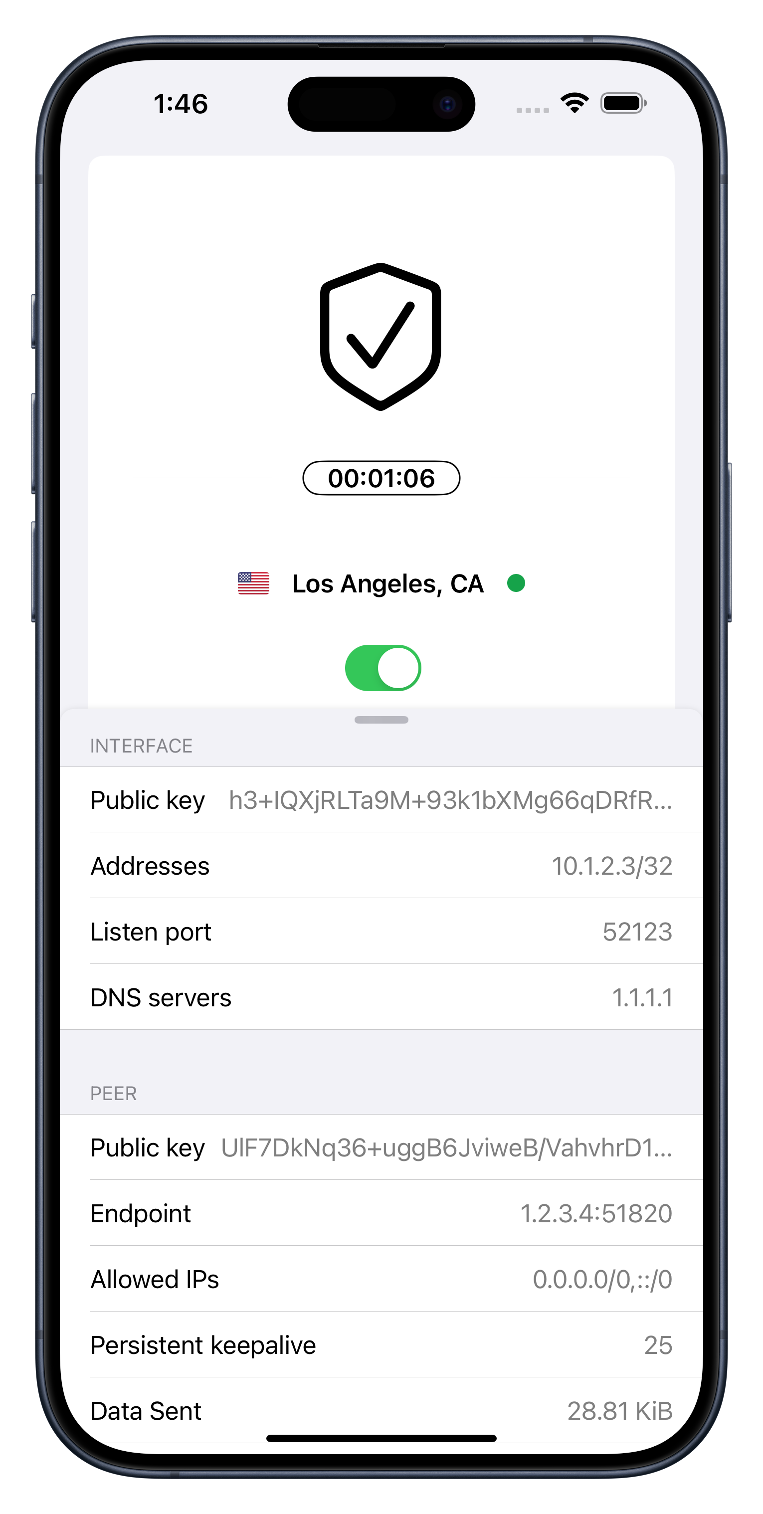 Dallas VPN on iPhone
